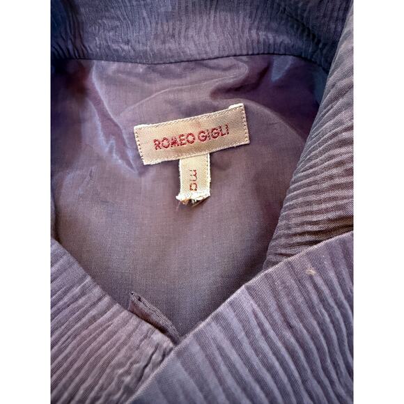 Iconic Romeo Gigli 1993 blouse with scarf collar and ruched sleeves IT40 - Picture 7 of 12